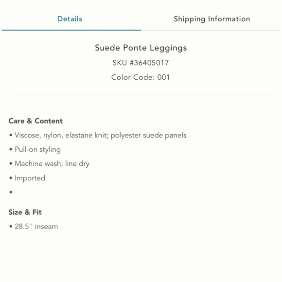 Anthropologie:  Suede Ponte Leggings - Picture 12 of 12
